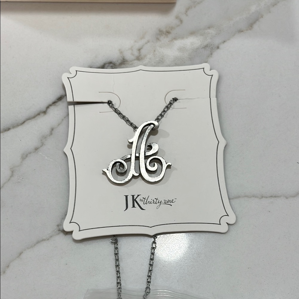 thirty-one Silver Initial Necklace